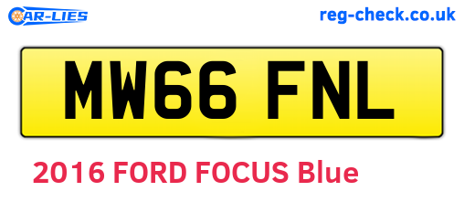 MW66FNL are the vehicle registration plates.