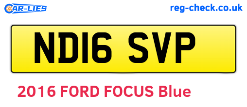 ND16SVP are the vehicle registration plates.
