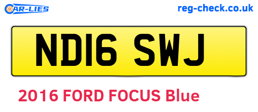 ND16SWJ are the vehicle registration plates.