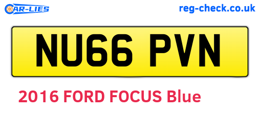 NU66PVN are the vehicle registration plates.