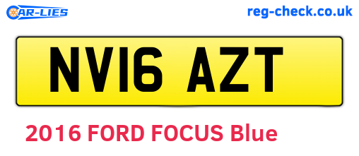 NV16AZT are the vehicle registration plates.