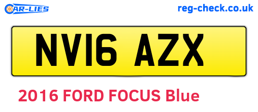 NV16AZX are the vehicle registration plates.