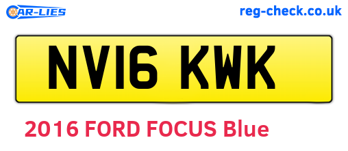 NV16KWK are the vehicle registration plates.