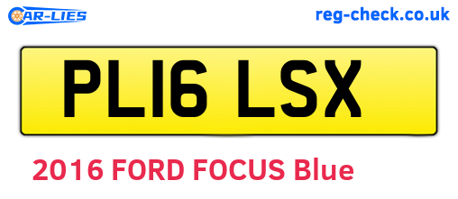 PL16LSX are the vehicle registration plates.