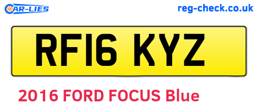 RF16KYZ are the vehicle registration plates.