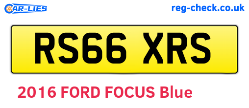 RS66XRS are the vehicle registration plates.