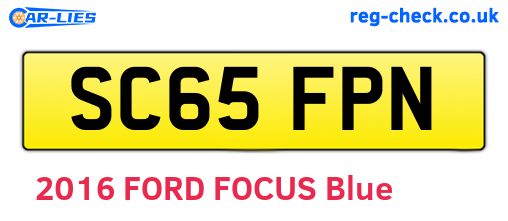 SC65FPN are the vehicle registration plates.