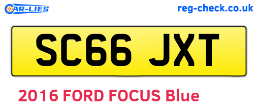 SC66JXT are the vehicle registration plates.