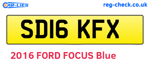 SD16KFX are the vehicle registration plates.