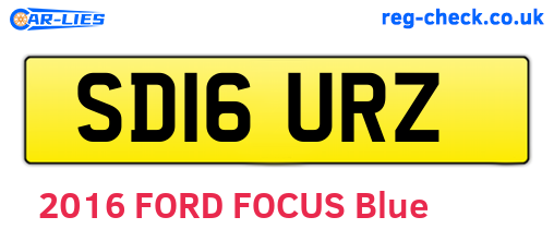 SD16URZ are the vehicle registration plates.