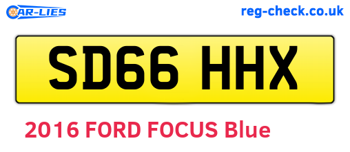 SD66HHX are the vehicle registration plates.