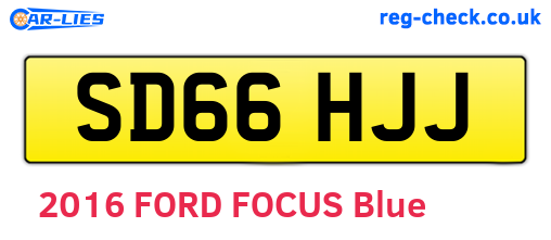 SD66HJJ are the vehicle registration plates.