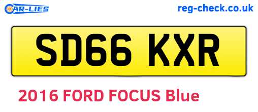 SD66KXR are the vehicle registration plates.