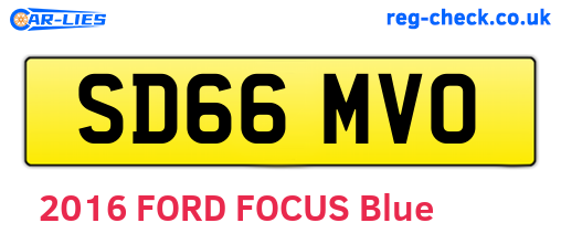 SD66MVO are the vehicle registration plates.