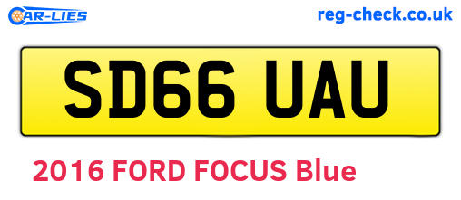 SD66UAU are the vehicle registration plates.