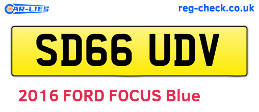 SD66UDV are the vehicle registration plates.