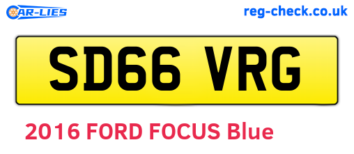 SD66VRG are the vehicle registration plates.