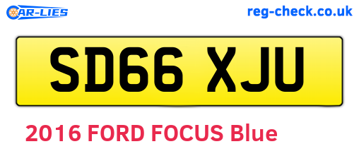 SD66XJU are the vehicle registration plates.