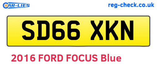 SD66XKN are the vehicle registration plates.