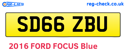 SD66ZBU are the vehicle registration plates.