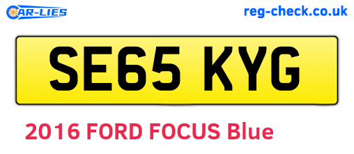 SE65KYG are the vehicle registration plates.