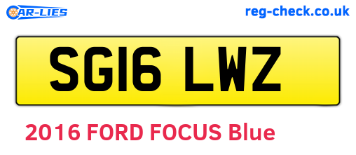 SG16LWZ are the vehicle registration plates.