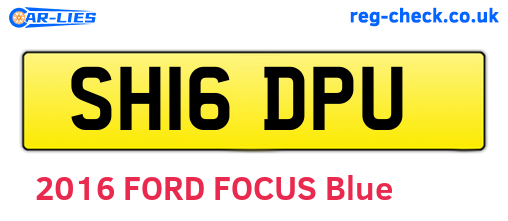 SH16DPU are the vehicle registration plates.