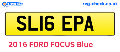 SL16EPA are the vehicle registration plates.