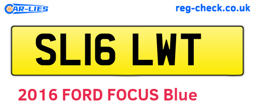 SL16LWT are the vehicle registration plates.