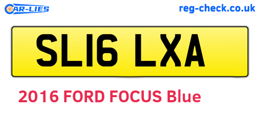 SL16LXA are the vehicle registration plates.