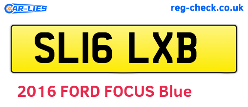SL16LXB are the vehicle registration plates.