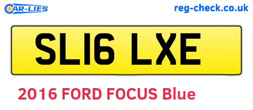 SL16LXE are the vehicle registration plates.