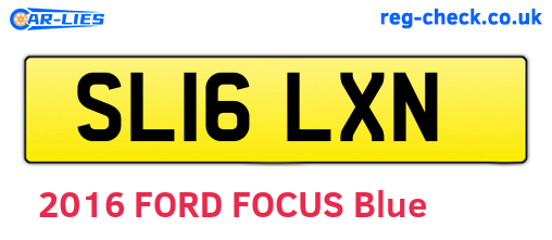 SL16LXN are the vehicle registration plates.