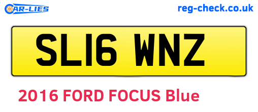 SL16WNZ are the vehicle registration plates.