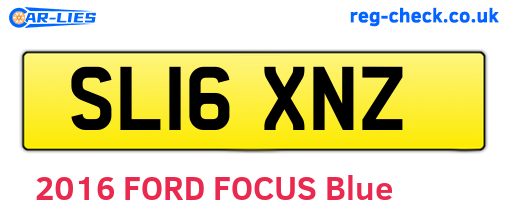 SL16XNZ are the vehicle registration plates.