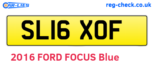 SL16XOF are the vehicle registration plates.