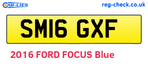 SM16GXF are the vehicle registration plates.
