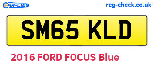 SM65KLD are the vehicle registration plates.