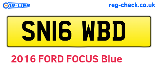 SN16WBD are the vehicle registration plates.