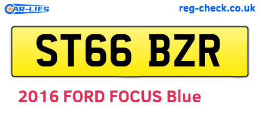 ST66BZR are the vehicle registration plates.