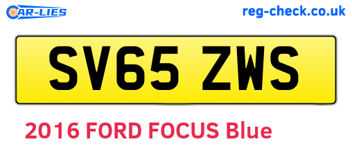 SV65ZWS are the vehicle registration plates.