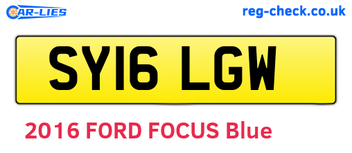 SY16LGW are the vehicle registration plates.