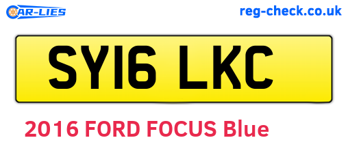 SY16LKC are the vehicle registration plates.