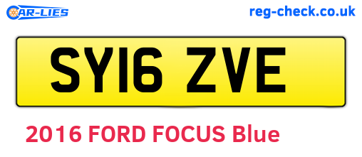 SY16ZVE are the vehicle registration plates.