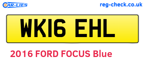 WK16EHL are the vehicle registration plates.