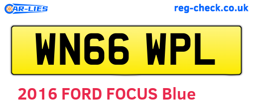 WN66WPL are the vehicle registration plates.