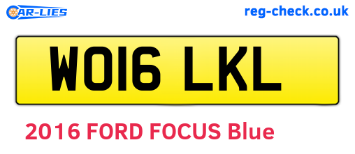 WO16LKL are the vehicle registration plates.