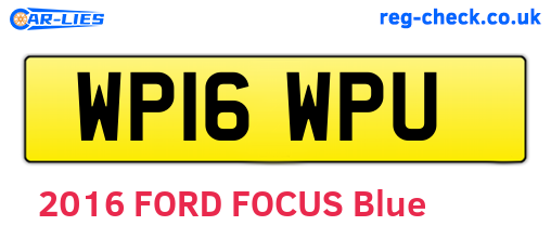 WP16WPU are the vehicle registration plates.