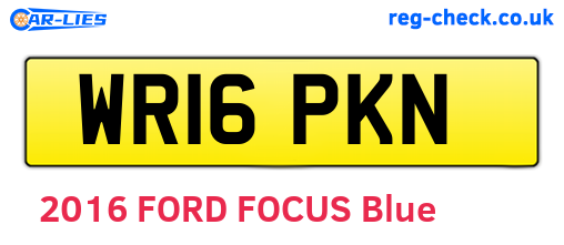 WR16PKN are the vehicle registration plates.