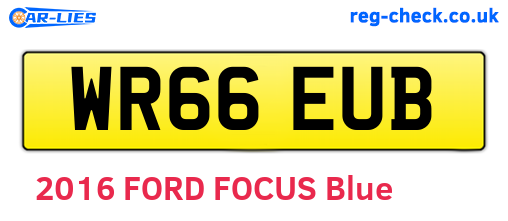 WR66EUB are the vehicle registration plates.